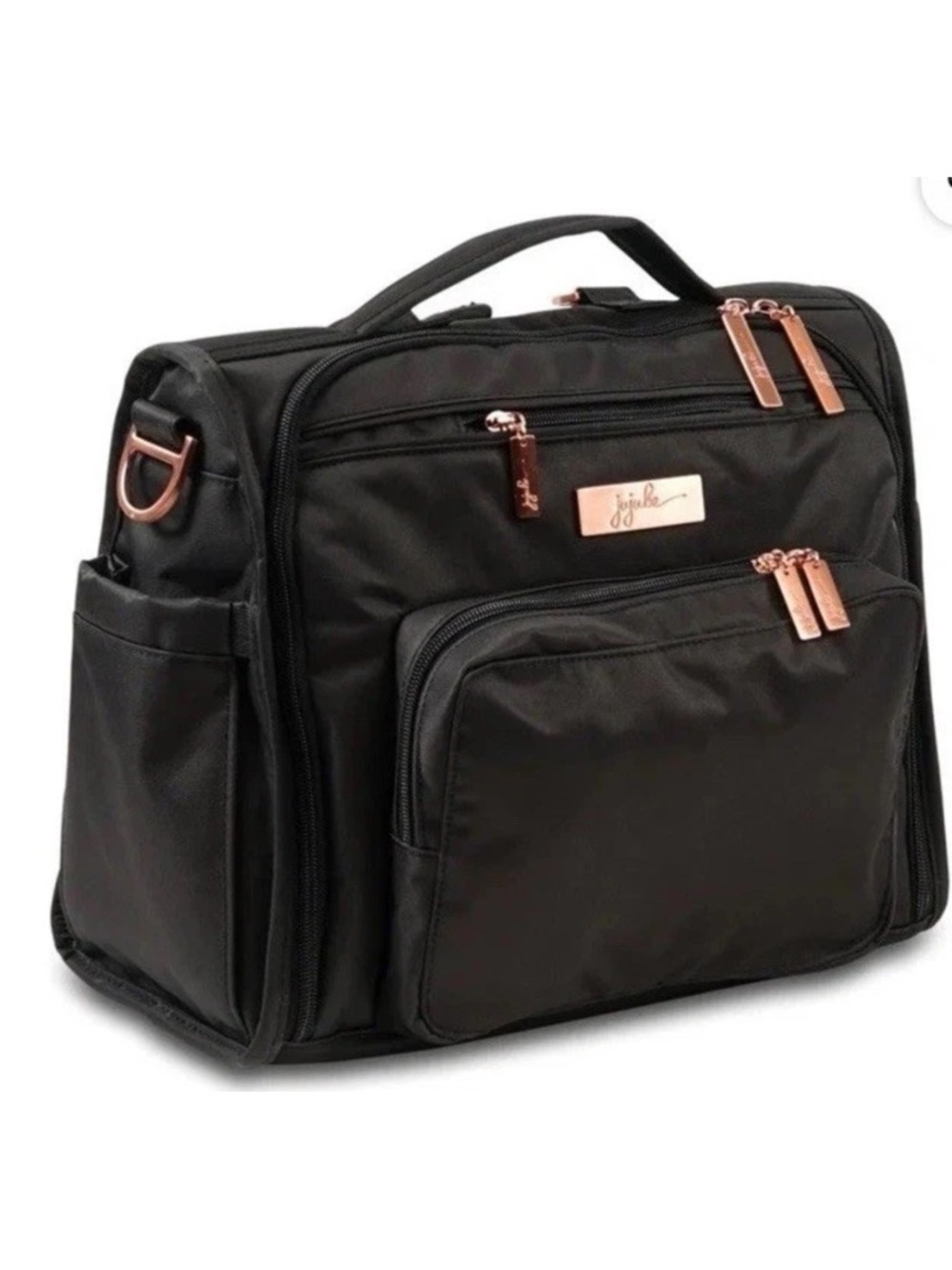 JuJuBe NWOT Unisex Diaper Bag Backpack Black Gold Stroller Straps Baby Classic